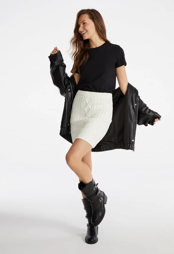 Sweater Mini Skirt - Image 3