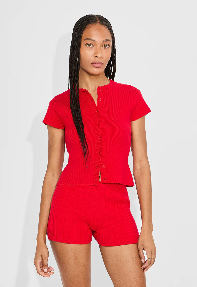 Sweater Rib Hot Shorts - Image 2