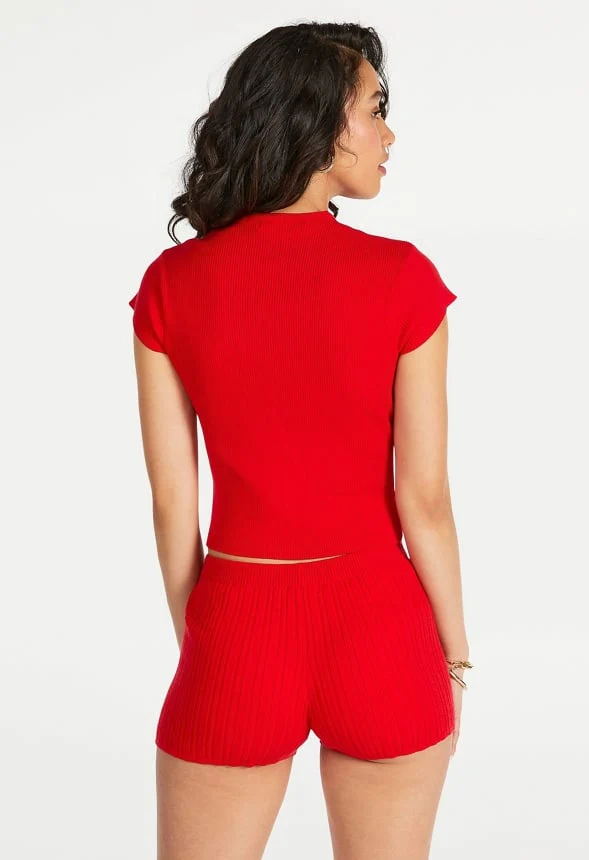 Sweater Rib Hot Shorts - Image 7