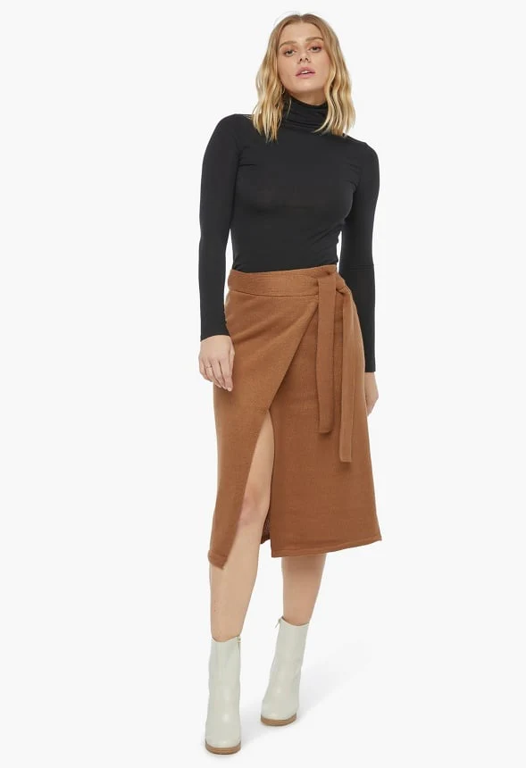 Sweater Wrap Skirt - Image 2