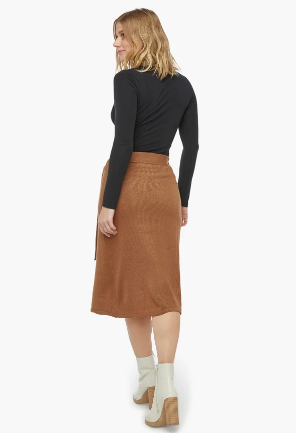 Sweater Wrap Skirt - Image 3