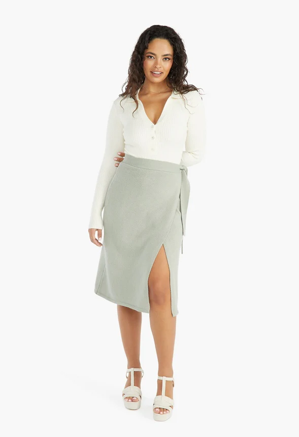Sweater Wrap Skirt - Image 2