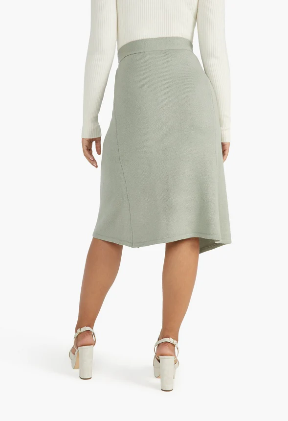Sweater Wrap Skirt - Image 3