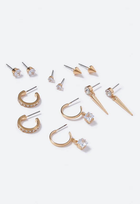 Sylvia Crystal Mixed Earrings Multipack - Image 3