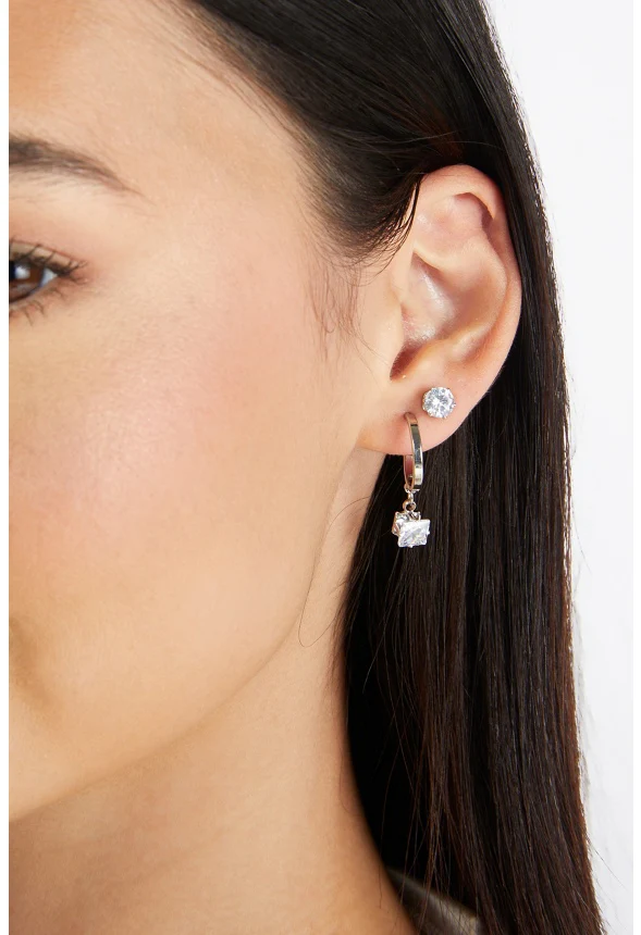 Sylvia Crystal Mixed Earrings Multipack - Image 2