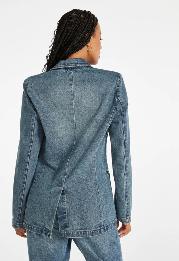 Tailored Denim Blazer - Image 2