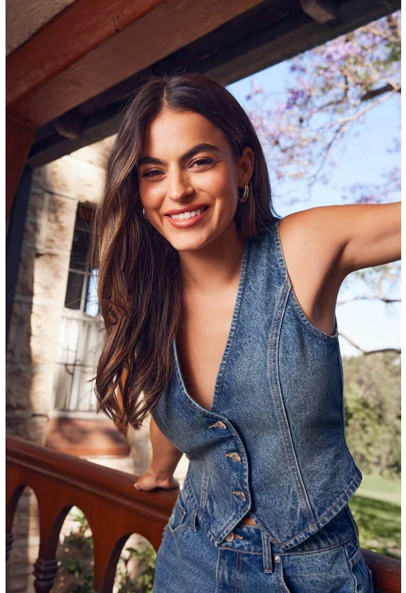 Tailored Denim Vest - Image 5