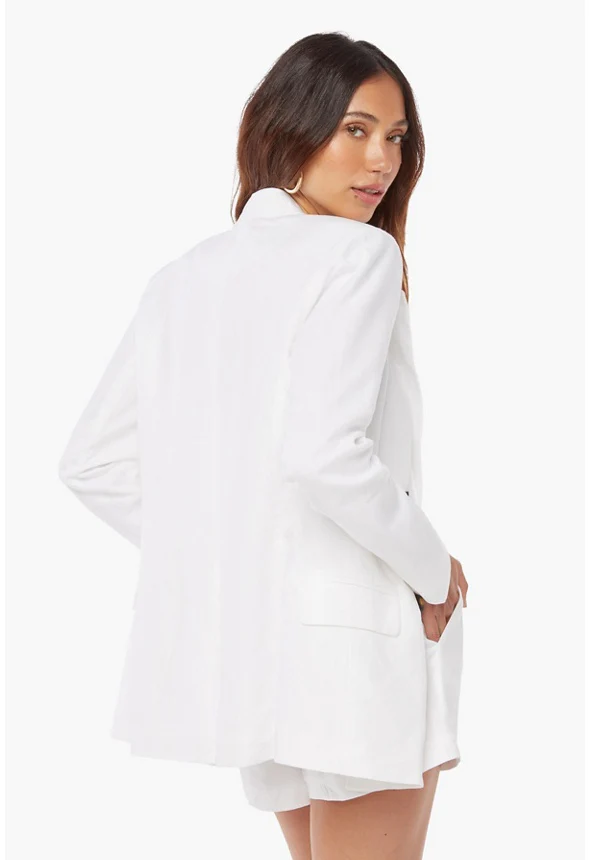 Tailored Linen Blazer - Image 4