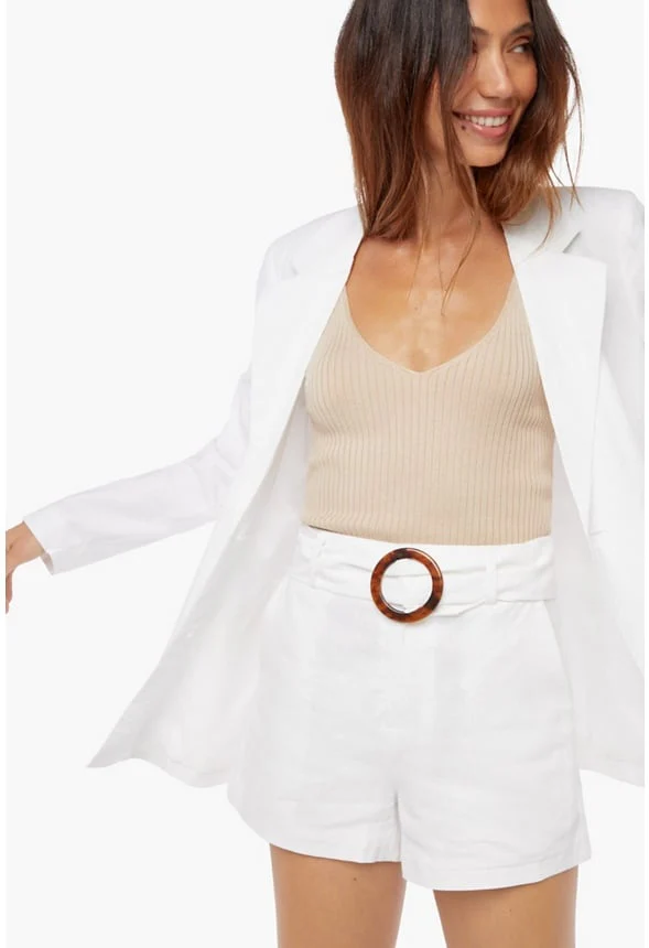 Tailored Linen Shorts - Image 5
