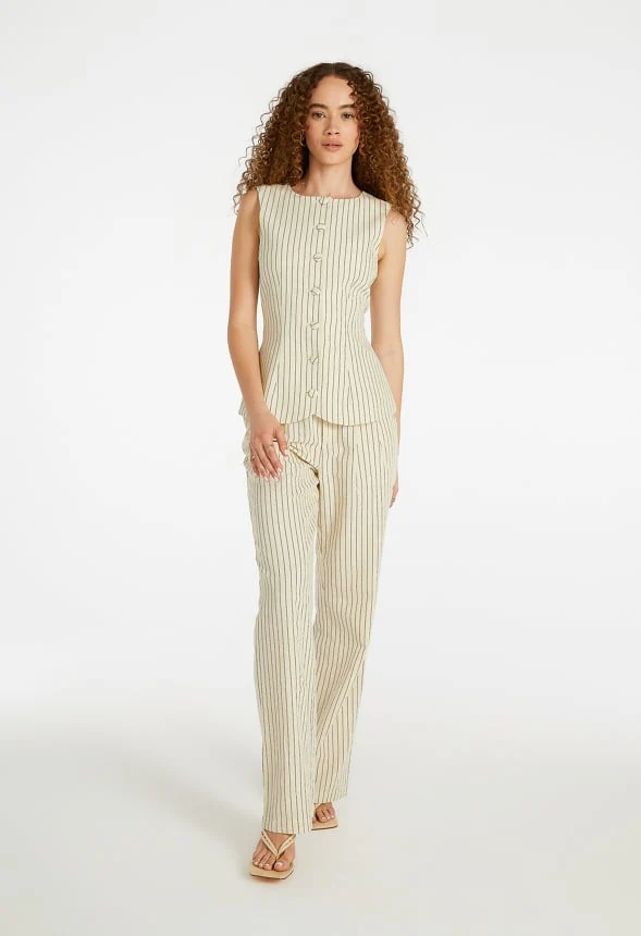 Tailored Wide Leg Trousers - Image 2