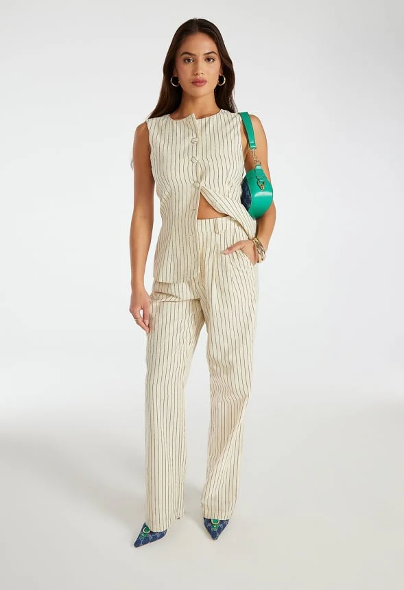 Tailored Wide Leg Trousers - Image 4
