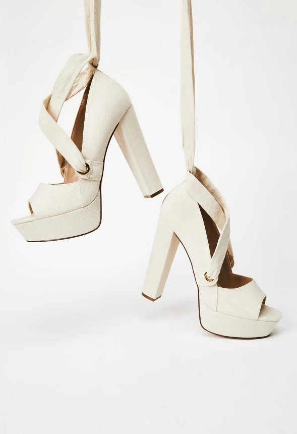 Takkara Block Heeled Peep Toe Pump - Image 4