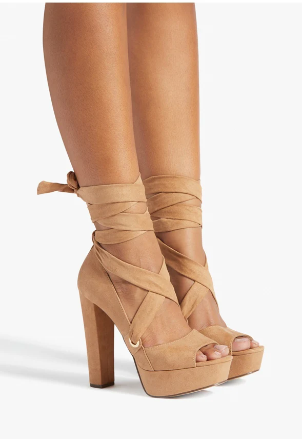 Takkara Block Heeled Peep Toe - Image 2