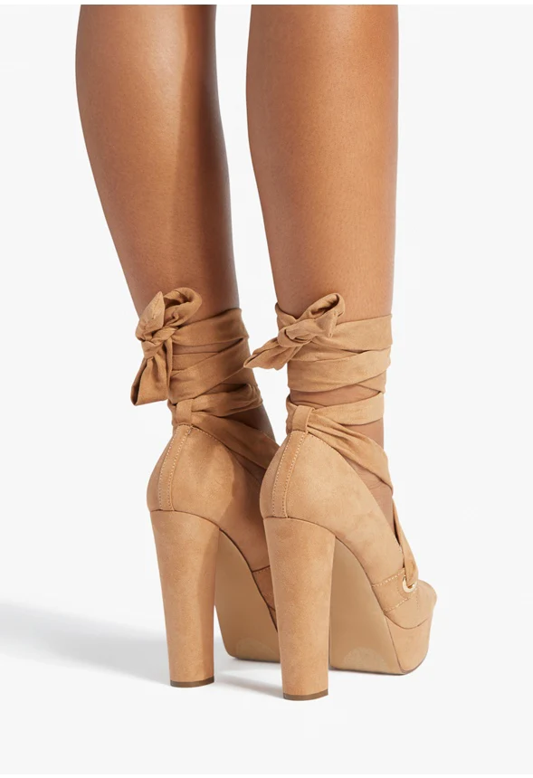 Takkara Block Heeled Peep Toe - Image 3