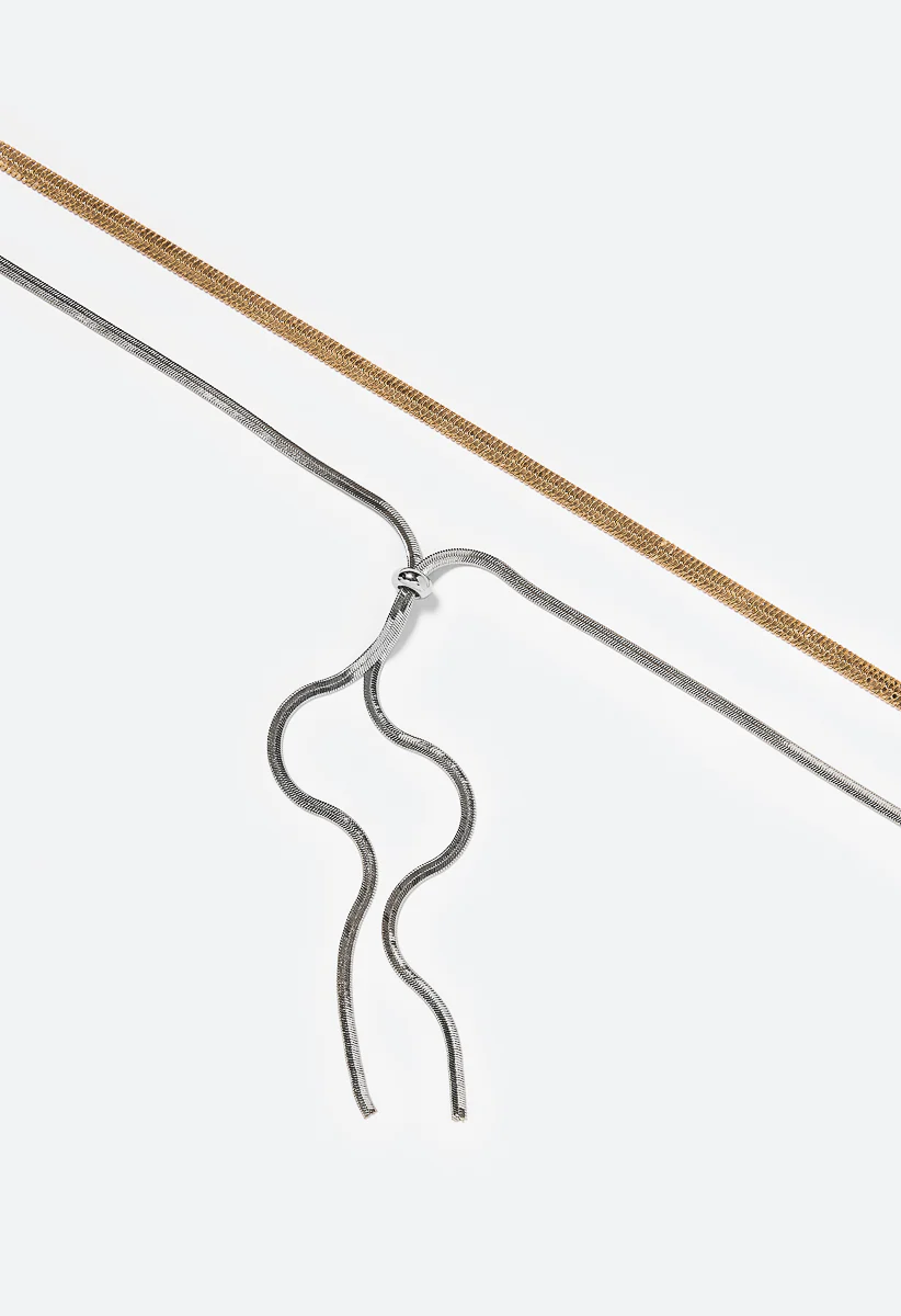 Tali 2 Piece Snake Chain Necklace Set - Image 3