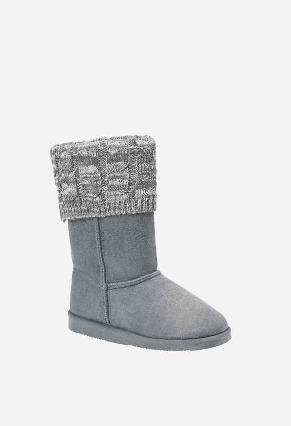 Tall Sweater Fuzzy Boot - Image 2