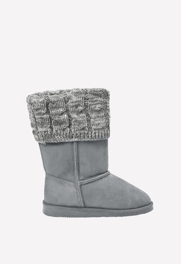 Tall Sweater Fuzzy Boot - Image 3