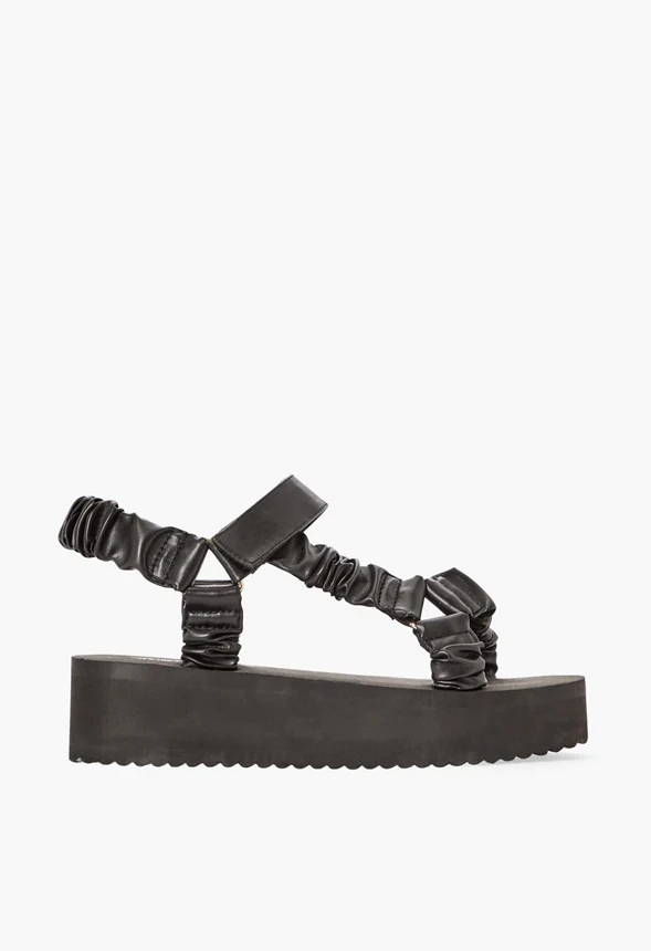 Taneisa Ruched Strap Wedge - Image 3