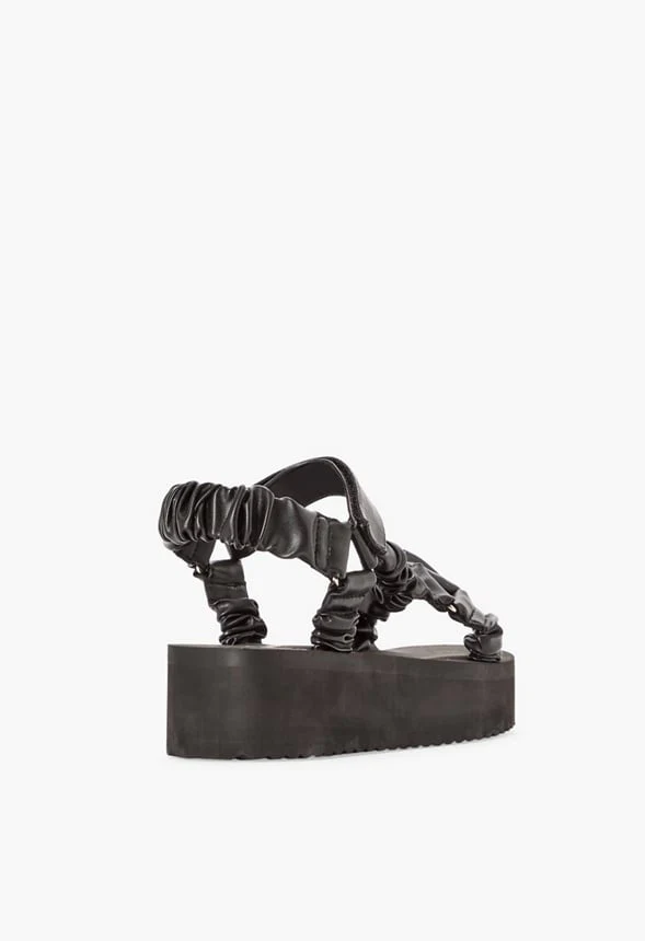 Taneisa Ruched Strap Wedge - Image 4
