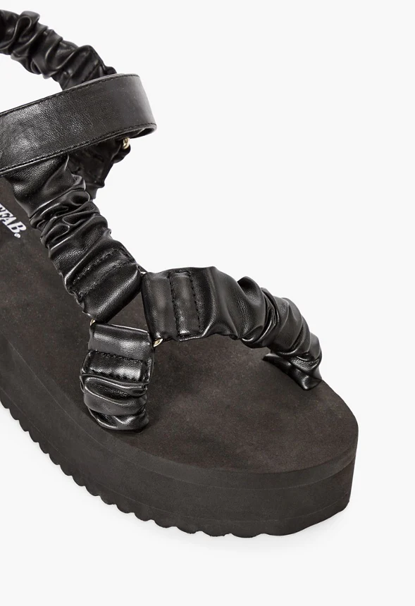 Taneisa Ruched Strap Wedge - Image 5