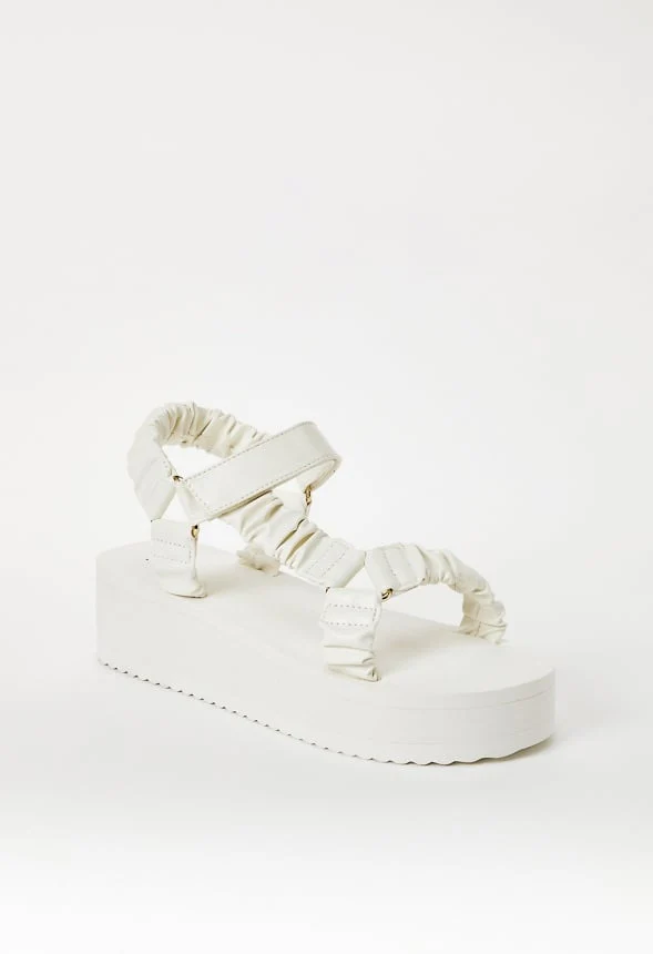 Taneisa Ruched Strap Wedge - Image 2