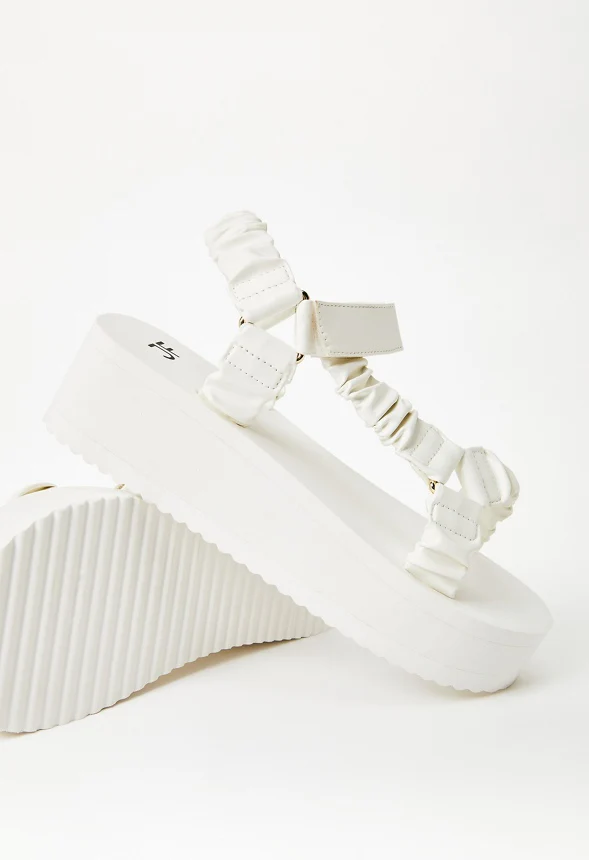 Taneisa Ruched Strap Wedge - Image 6