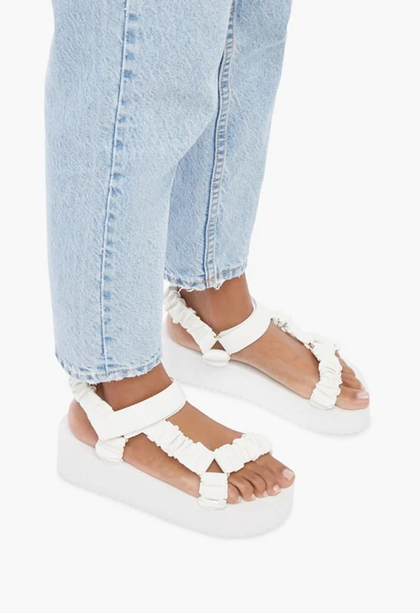 Taneisa Ruched Strap Wedge - Image 7