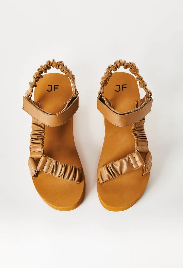 Taneisa Ruched Strap Wedge - Image 5