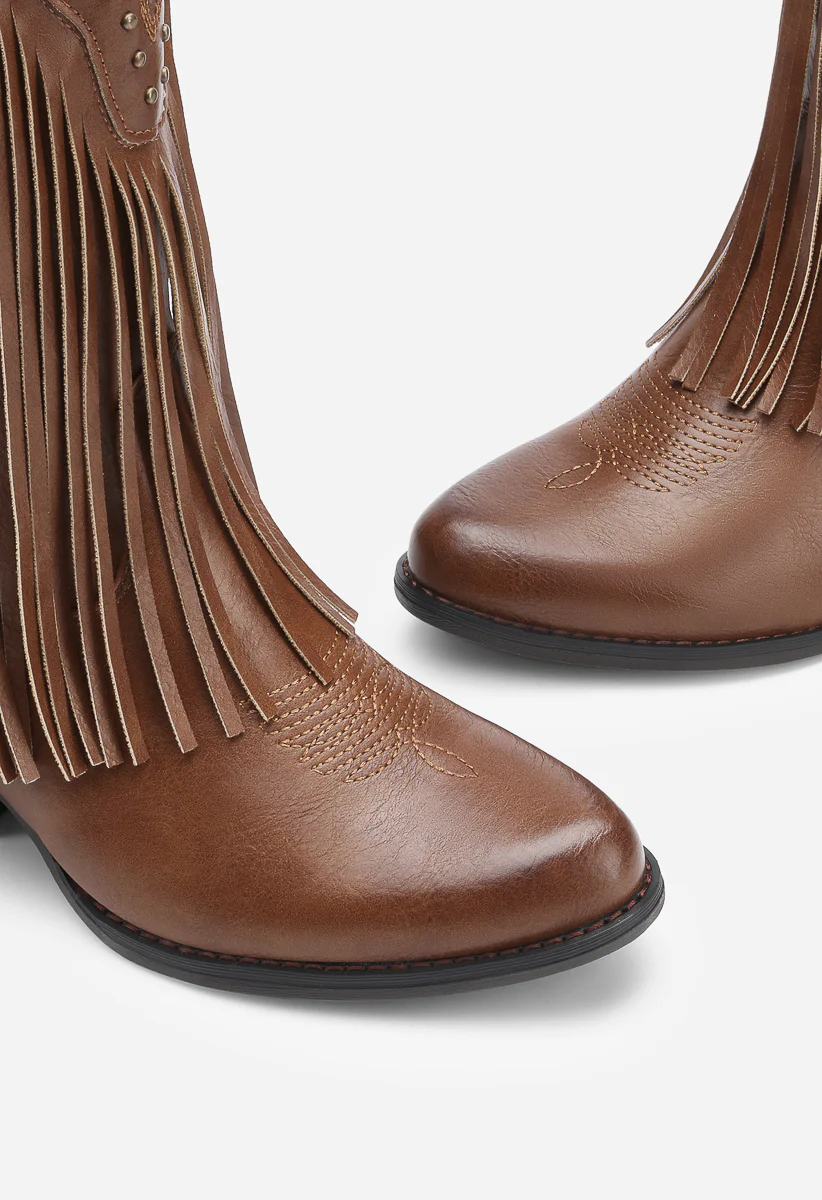 Tassel Mid-Calf Western Boots - Image 5