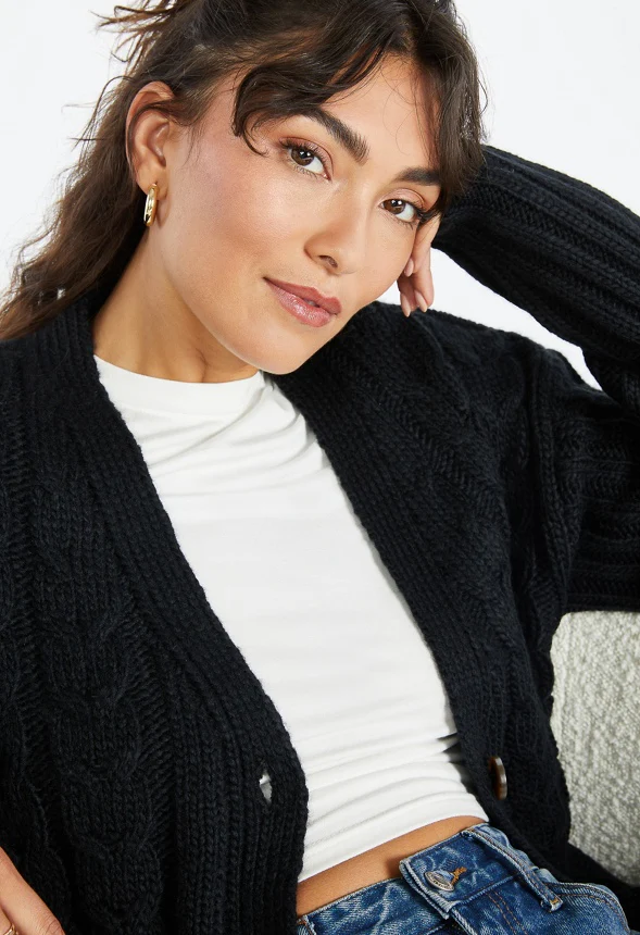 Textured Boyfriend Cardigan - Image 3