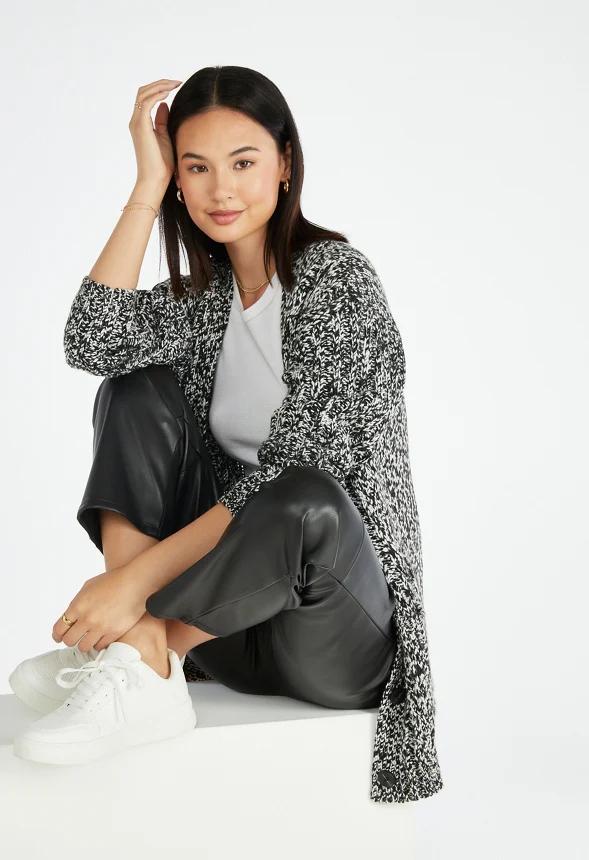 Textured Boyfriend Cardigan - Image 3