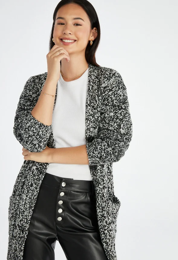 Textured Boyfriend Cardigan - Image 4