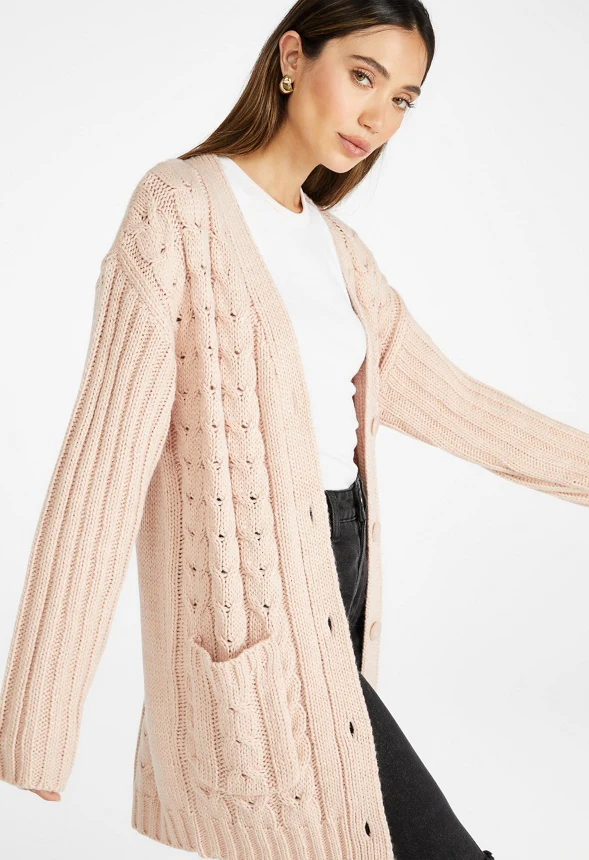 Textured Boyfriend Cardigan - Image 3