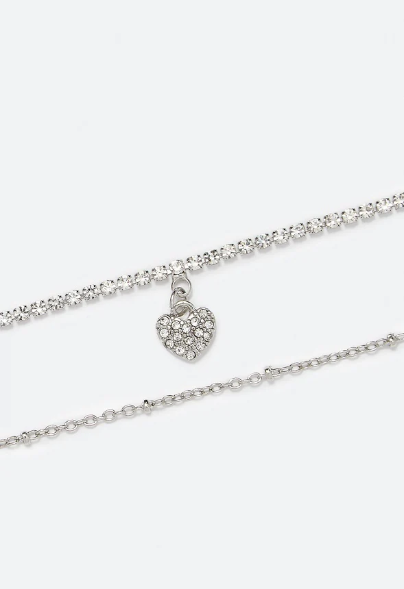 Thea Rhinestone Heart Belly Chain - Image 3