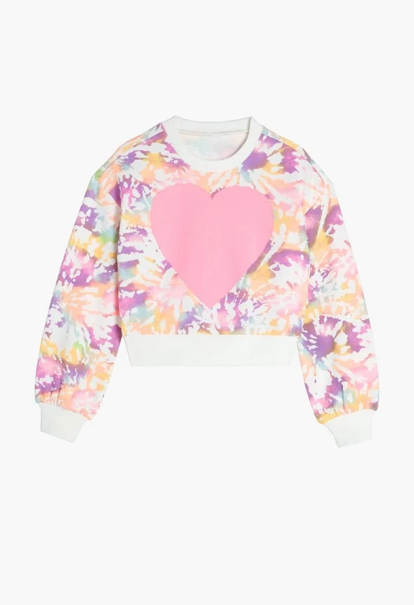 Tie Dye Heart Sweatshirt - Image 2
