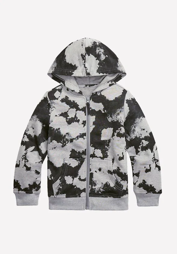 Tie Dye Zip Up Hooded Sweatshirt - Image 2