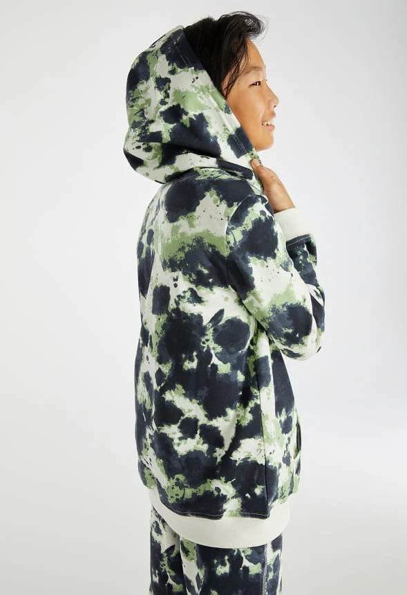Tie Dye Zip Up Hooded Sweatshirt - Image 2