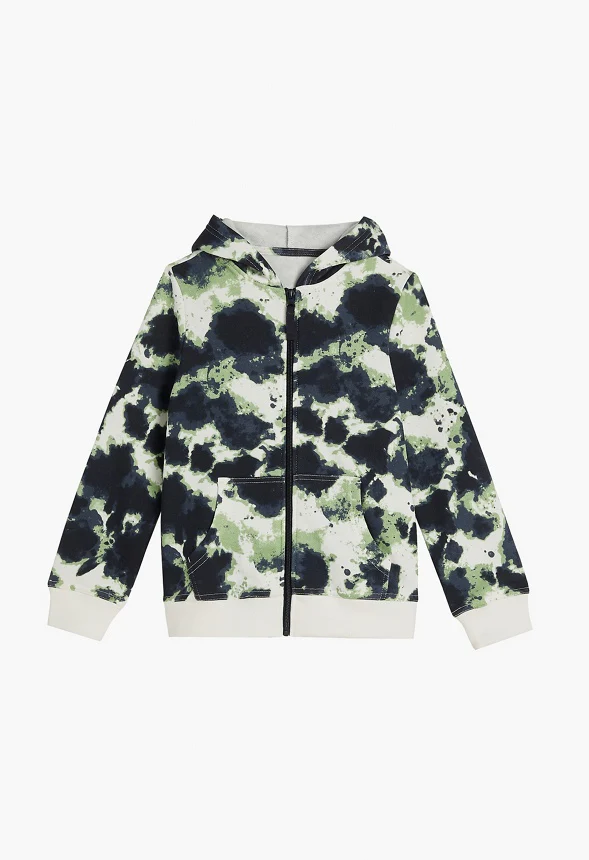 Tie Dye Zip Up Hooded Sweatshirt - Image 3
