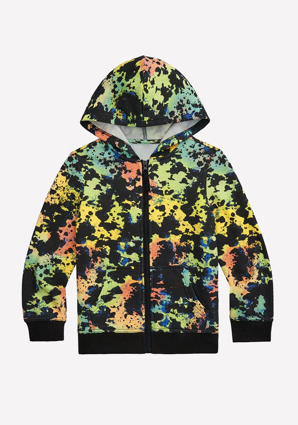Tie Dye Zip Up Hooded Sweatshirt - Image 2