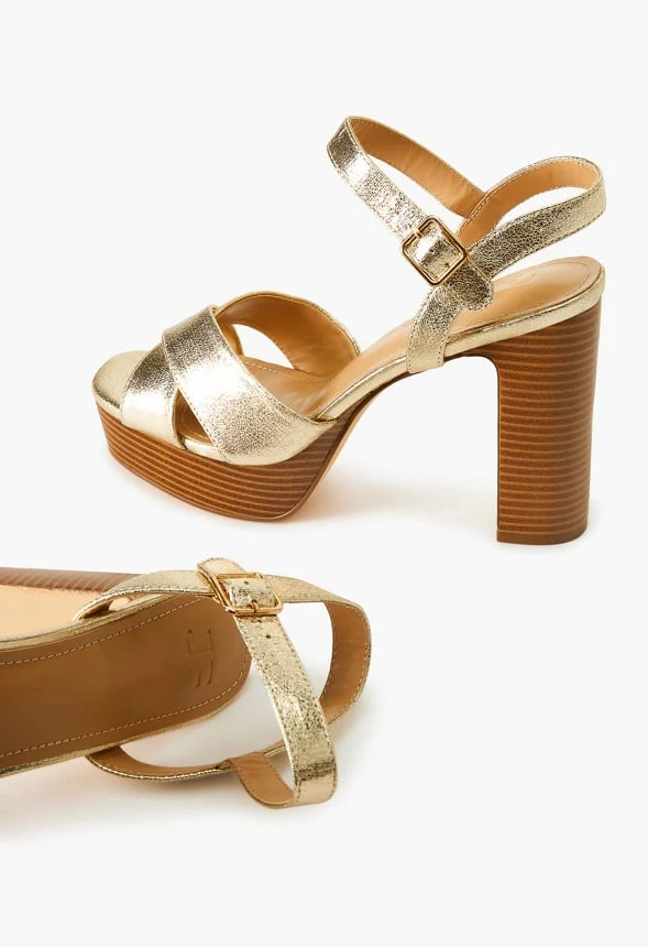 Tina Crossover Platform Sandal - Image 3