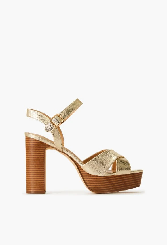 Tina Crossover Platform Sandal - Image 4