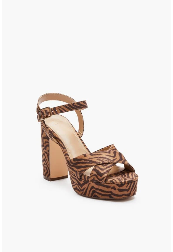 Tina Crossover Platform Sandal - Image 2