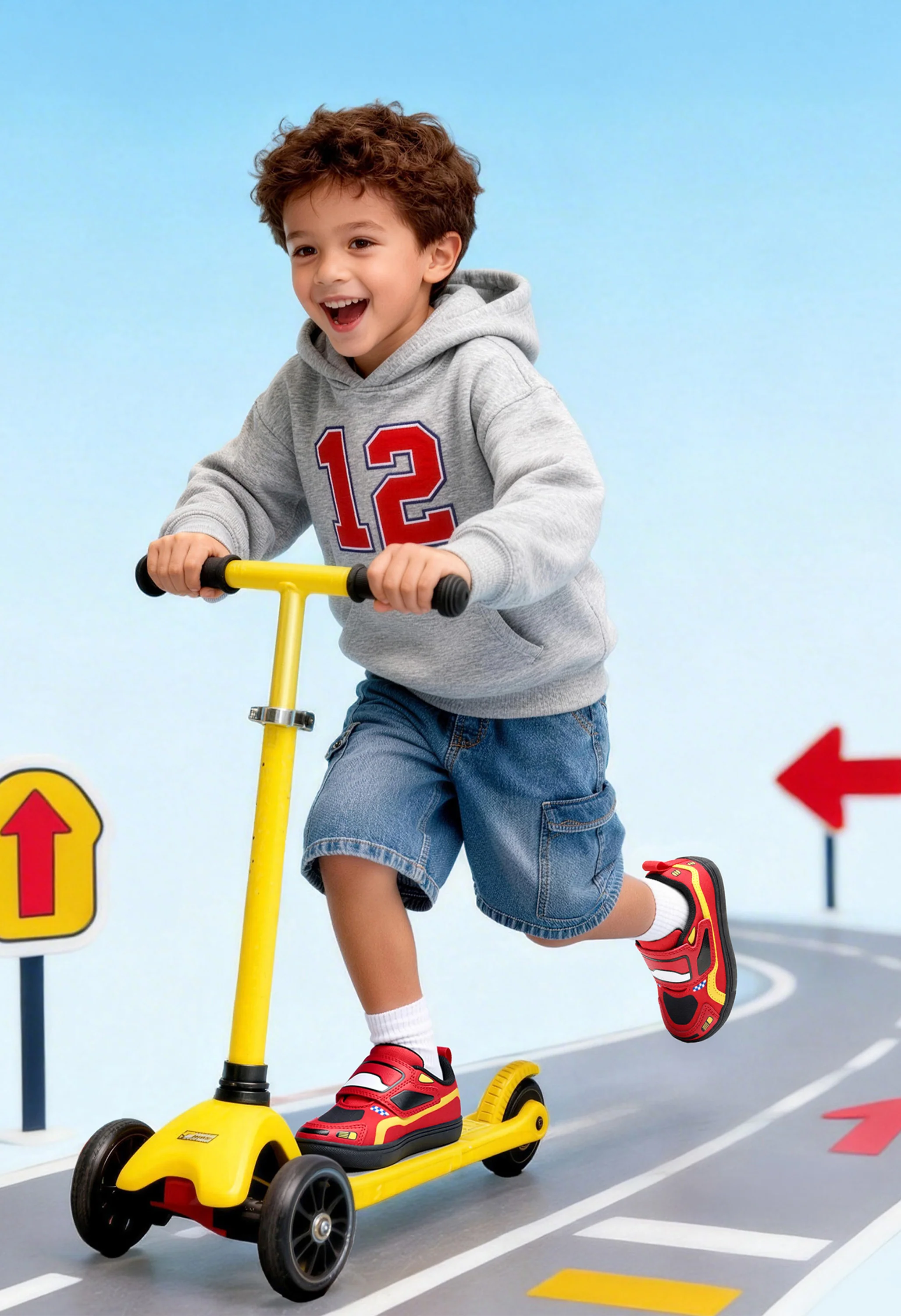 Toddler Boys' Cartoon Hook-and-Loop Sneakers - Image 6