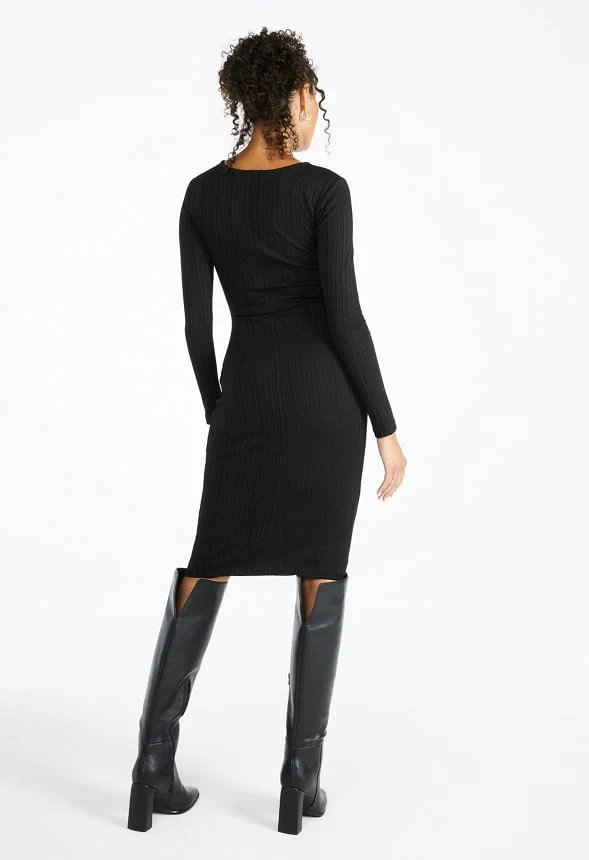 Tummy Tamer Rib Midi Dress - Image 2