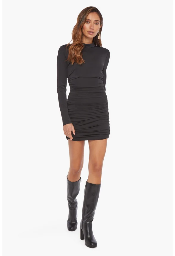 Tummy Tamer Ruched Midi Dress - Image 5