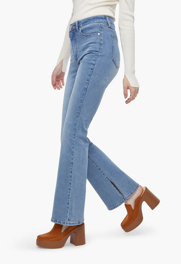 Mya Tummy Tamer Skinny Flare With Slit Jeans - Image 2