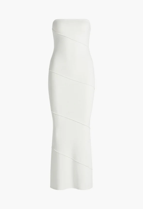 Tummy Tamer Strapless Midi Rib Dress - Image 2
