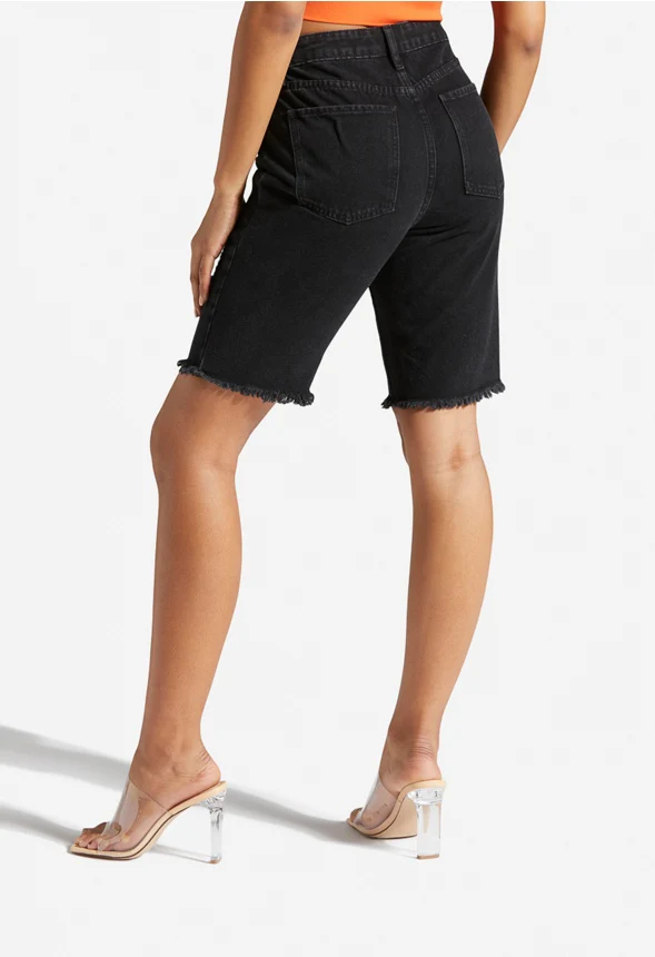 Soph Tummy Tamer Bermuda Distressed Short - Image 2