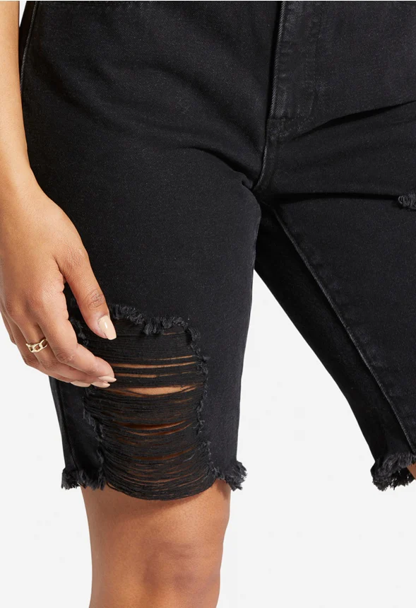 Soph Tummy Tamer Bermuda Distressed Short - Image 3