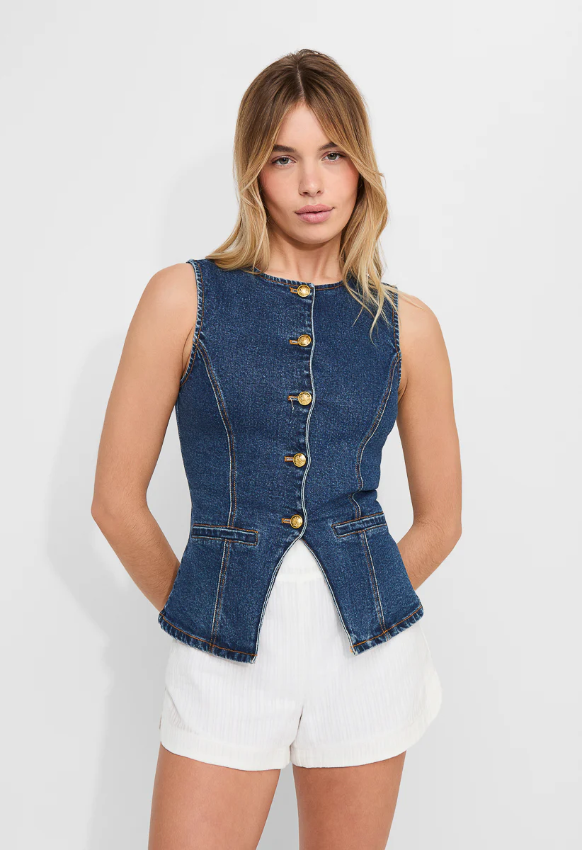 Tunic Denim Vest - Image 2